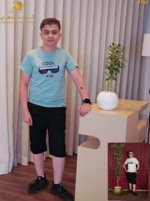 صورة طقم أولاد صيفي COOL KID مع شورت مريح – موديل 7702